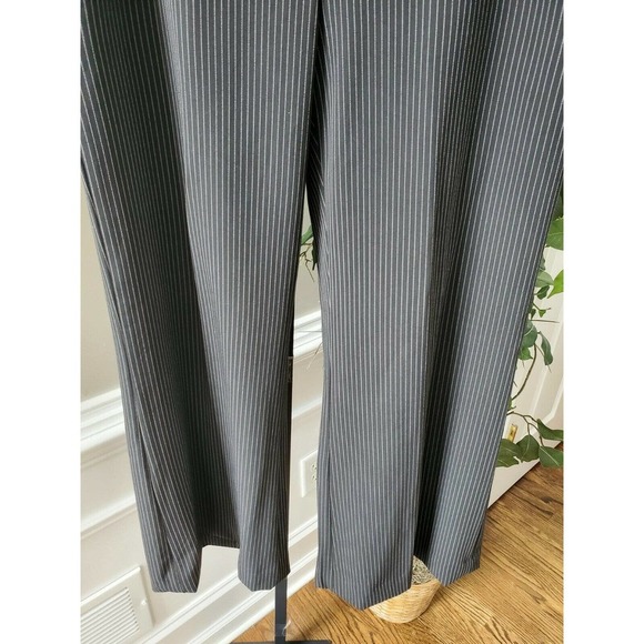 International Concepts Womens Black Stiped Polyester Mid Rise Dress Pant Size 14 - Picture 3 of 11
